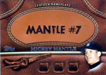 2011 Topps - Manufactured Glove Leather Nameplates #MGL-MM Mickey Mantle  Front